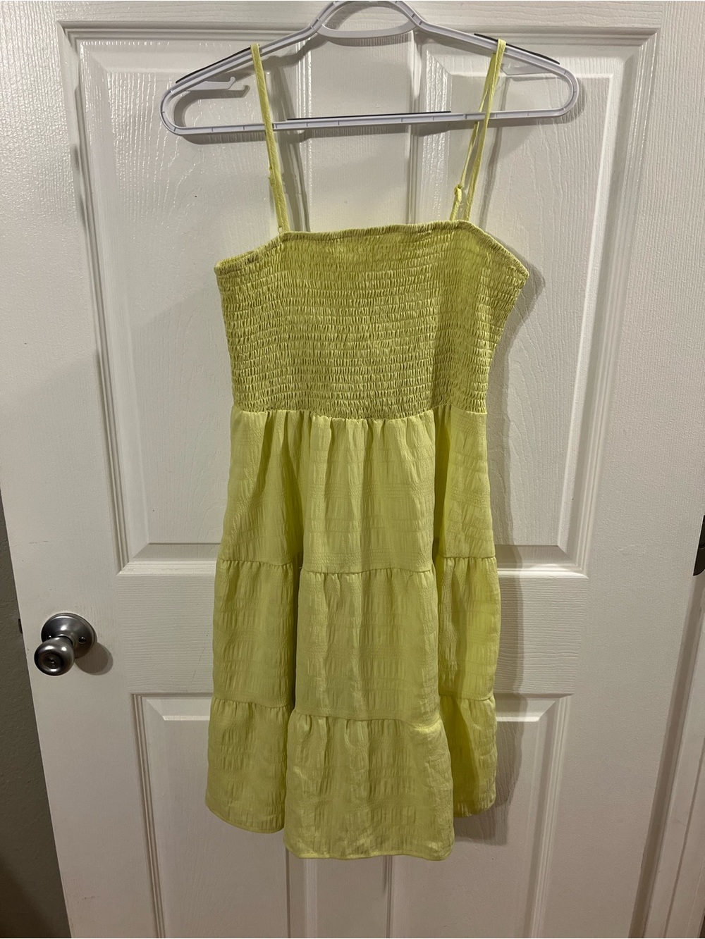 Lemon Tiered Sundress with Spaghetti Straps